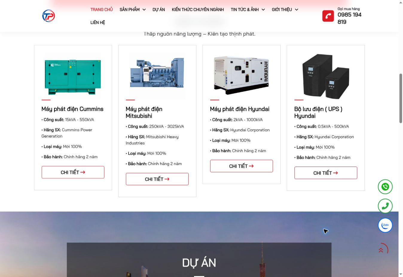 Giao diện Thịnh Phát Power