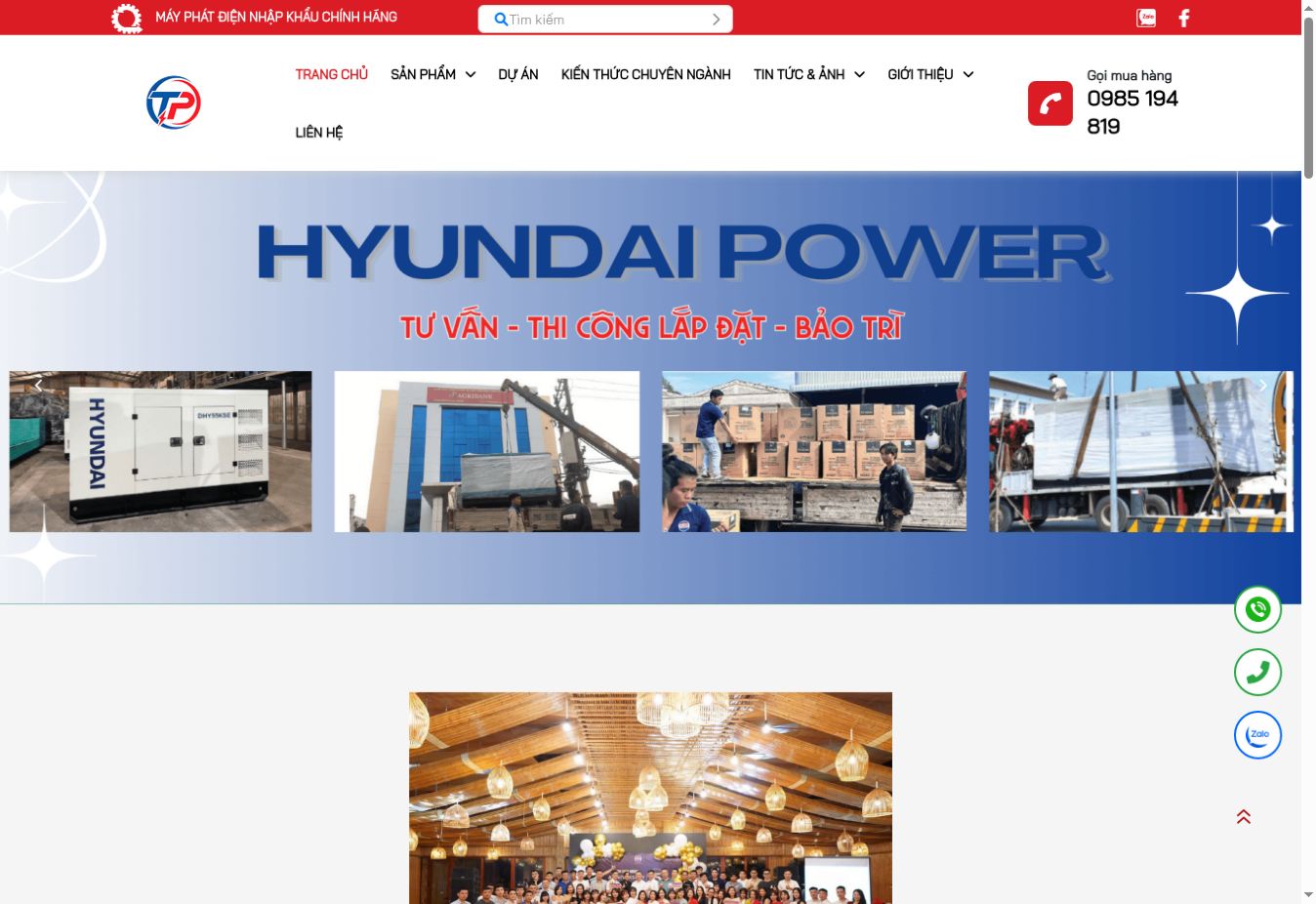 Ảnh đại diện website Thịnh Phát Power — giao diện 1