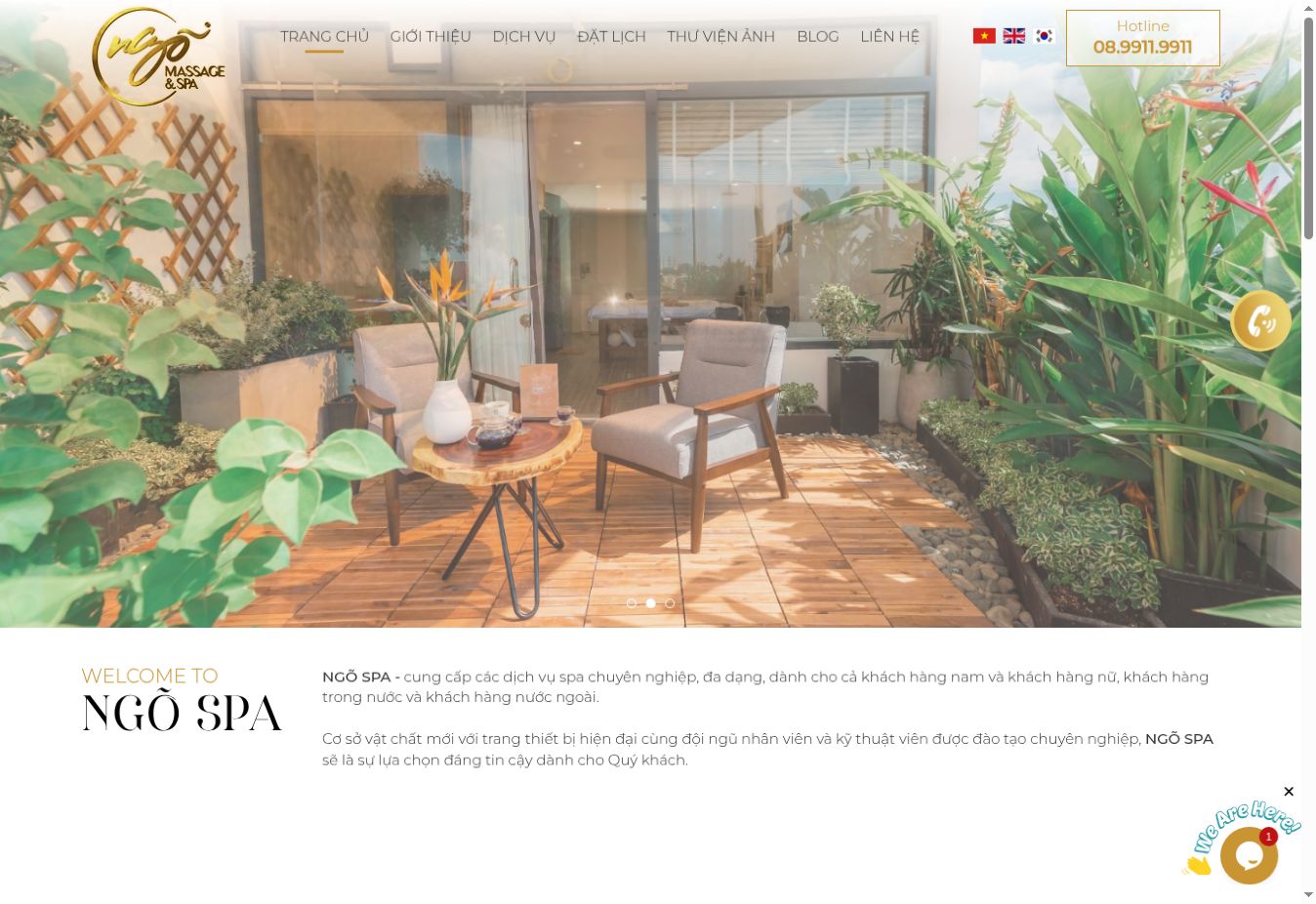 Giao diện Ngõ Spa