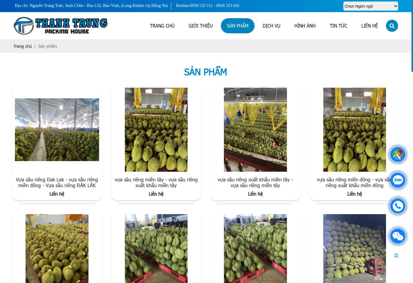 Giao diện Thanh Trung Fruits
