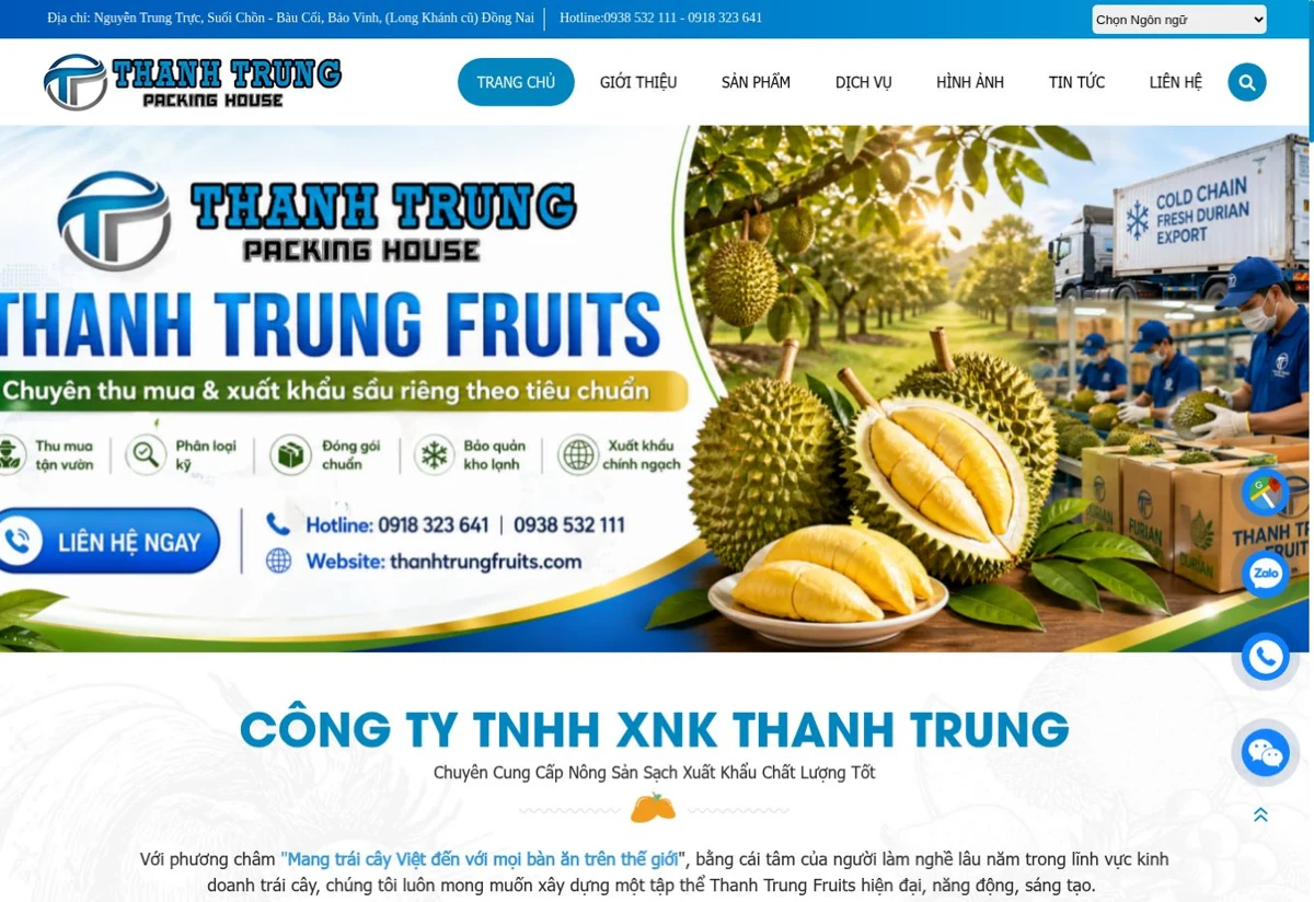 Ảnh đại diện website Thanh Trung Fruits